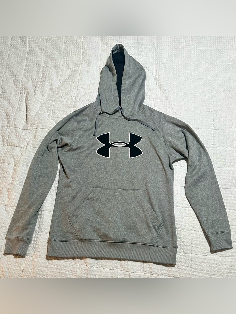 Under Armour Gray Pullover Hoodie with Black Logo - Unisex